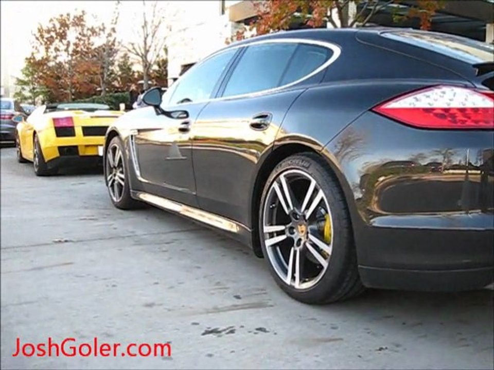 Black Porsche Panamera Turbo Yellow Brake Calipers video Dailymotion