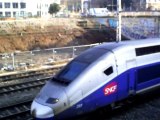 trains ter et  trains TGV et trains fret à Lyon le  8/02/11