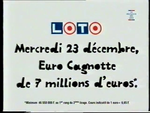 Publicité LOTO Francais des jeux 1998