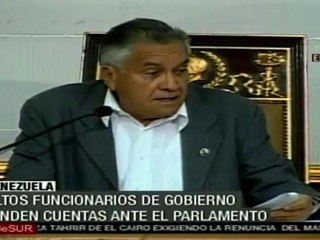 Funcionarios del gobierno de Venezuela rinden cuentas ante el Parlamento