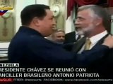Presidente Chávez se reunió con canciller brasileño Antonio Patriota