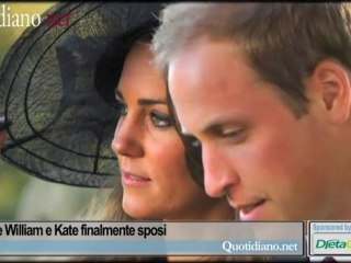 Il principe William e Kate finalmente sposi