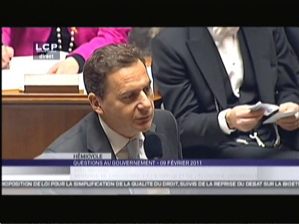 Intervention lors des questions au gouvernement - 9.02.2011