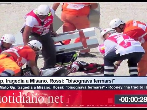 Tg Quotidiano.net (Misano, muore Tomizawa. Rossi: Bisognava fermarsi)