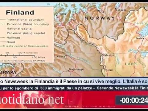 Tg Quotidiano.net (Secondo Newsweek la Finlandia è il paese in cu si vive meglio)