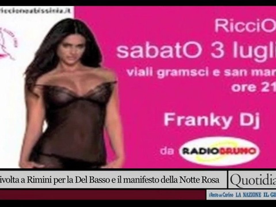 Rivolta a Rimini per la Del Basso e il manifesto della Notte Rosa