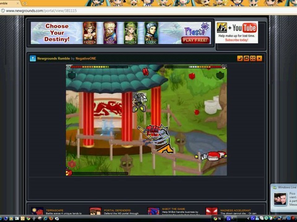 MrAnonyme et Caligo testent "Newgrounds Rumble"