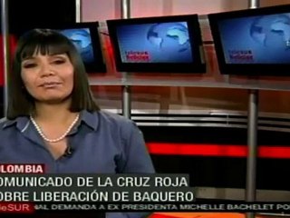 Comunicado de Cruz Roja sobre liberación de Baquero