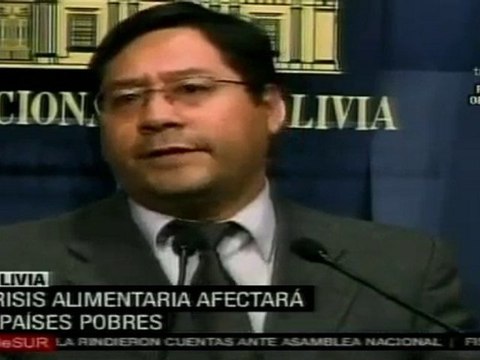 Ministro boliviano de Economía, alerta sobre crisis alimentaria