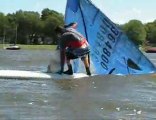 Riding a windsurfer upside down - freestyle windsurfing