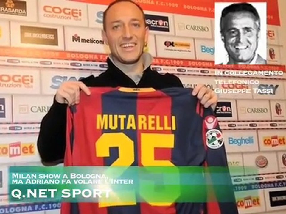 Milan show a Bologna, ma Adriano fa volare l'Inter