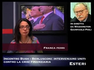 Incontro Bush-Berlusconi: interveniamo uniti contro la crisi