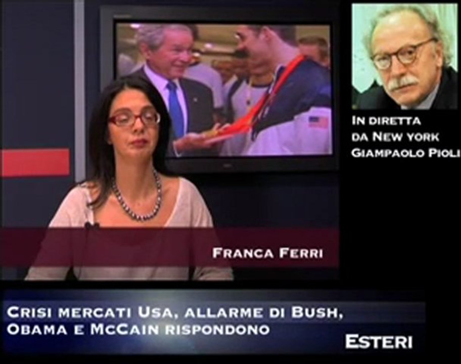 Crisi mercati Usa, allarme di Bush, Obama e McCain rispondono