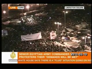 EGYPTE Place Tahrir 10-02-2011 - 19h40 heure locale