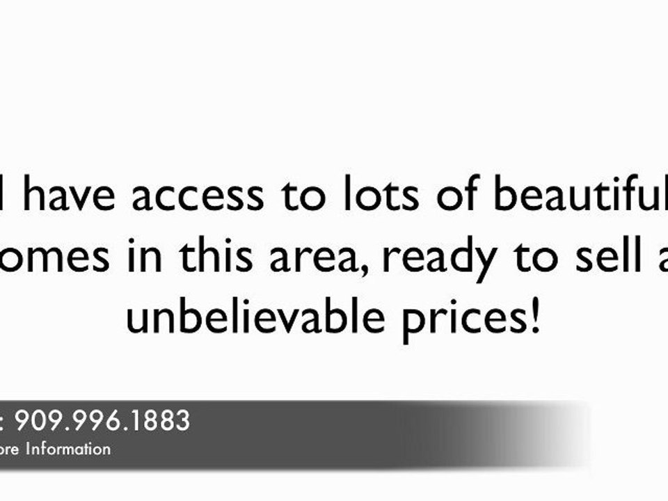 Bargain properties in Rancho Cucamonga California