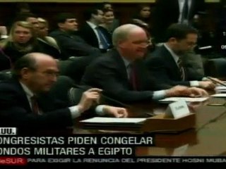 Congresistas en EE.UU. piden congelar fondos militares a Egipto