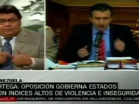 Las ciudades y departamentos más violentos de Venezuela están gobernados por la oposición: Ortega