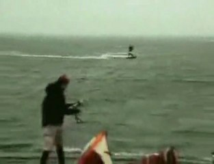 Kiteboarder gets caught on wing of jumbo jet
