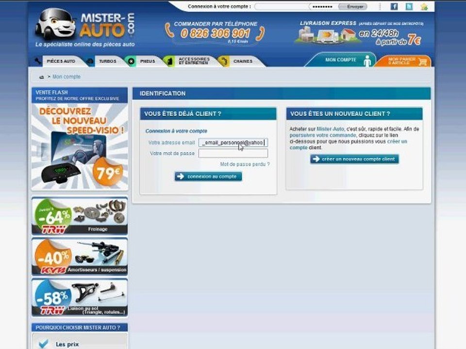 Annuler sa commande sur Mister-Auto.com