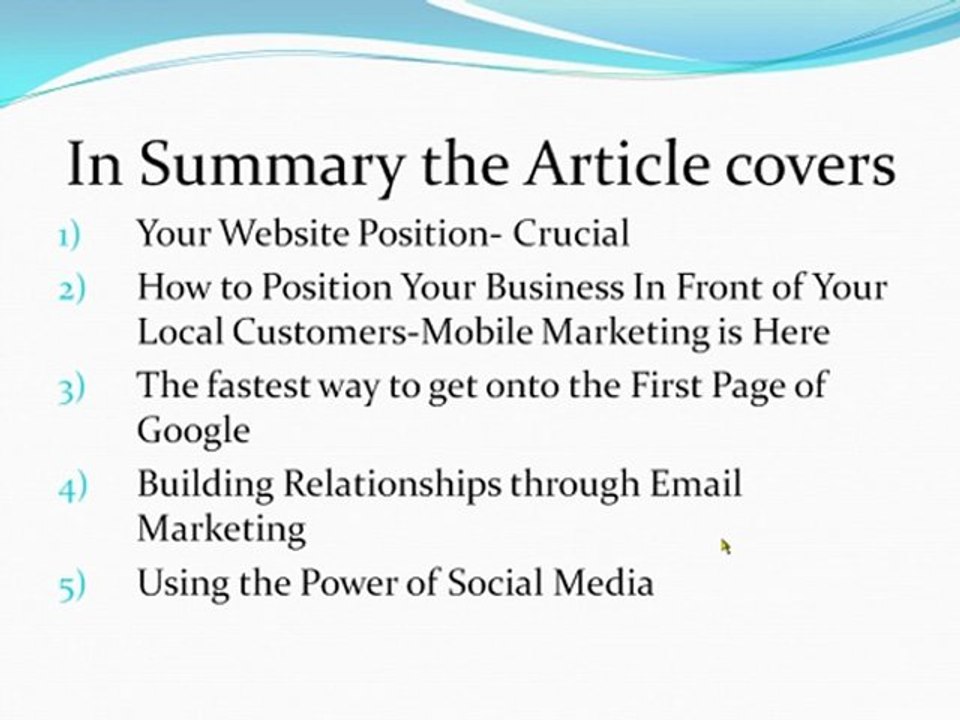 Small Business Marketing-5 Top Internet Marketing Strategies