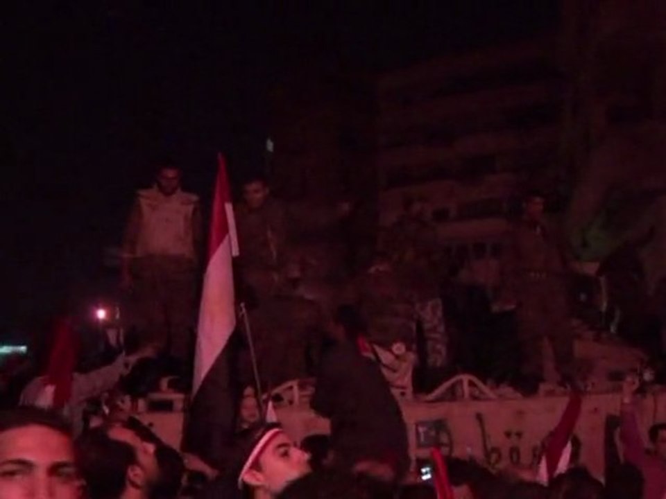 Explosão de alegria no Cairo