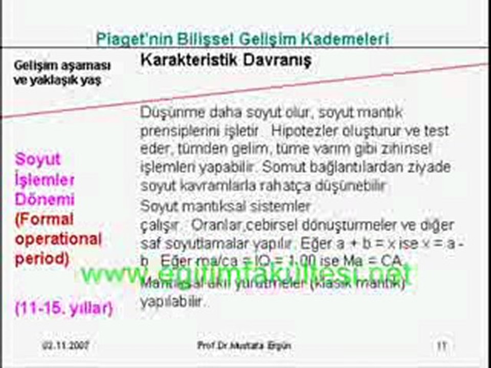 Gelişim ve Öğrenme