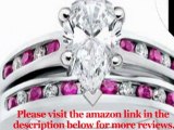 5 Different Shapes Of Diamond W Round Pink Sapphire Ring Set