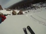 Powder Skiing with the CHESTY chest harness mount