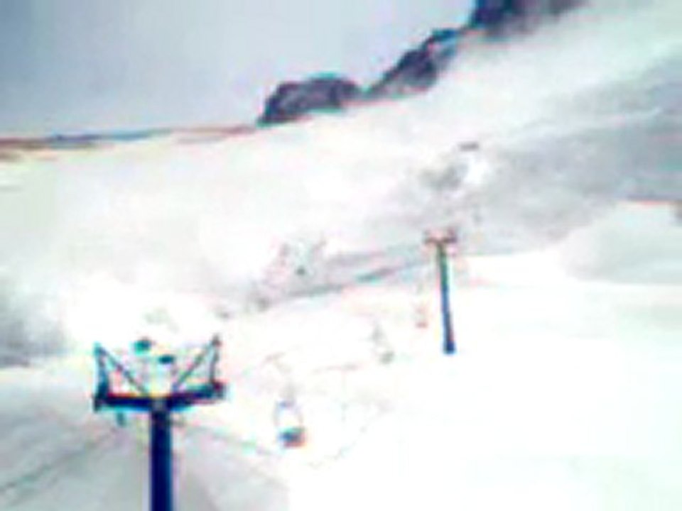 Crazy Avalanche Destroys Chairlift in Chimbulak Kazakhstan
