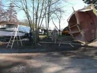 Retournement de la coque d'un voilier - construction amateur