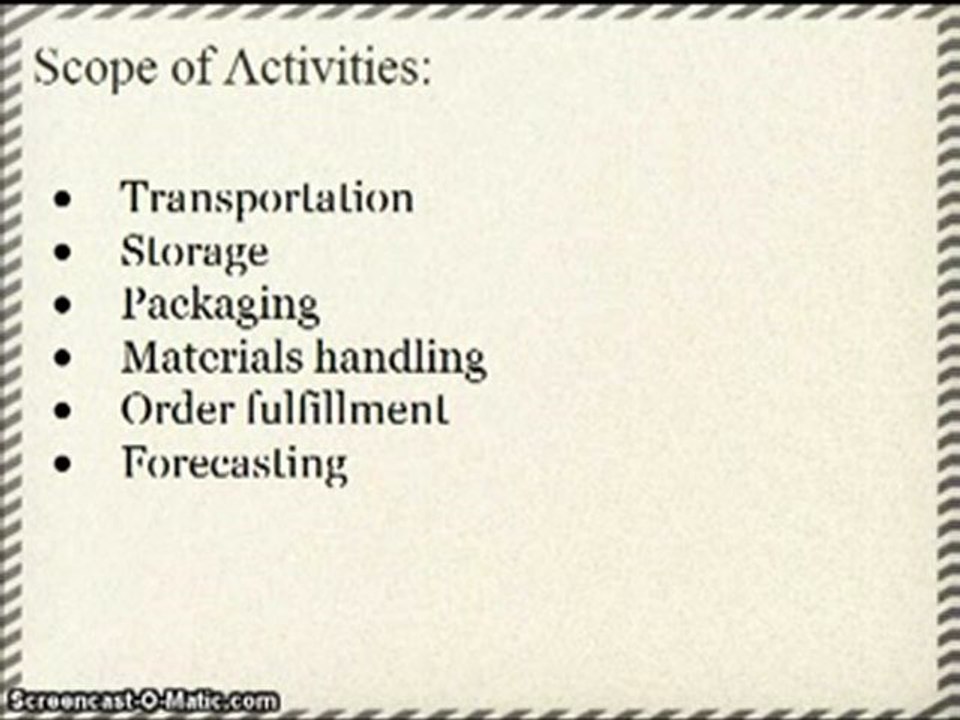 Logistics