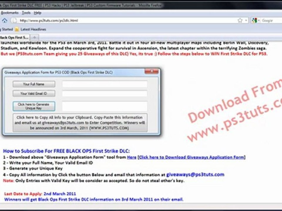 BLACK OPS FIRST STRIKE DLC FREE (GIVEAWAYS, CONTEST DETAILS)