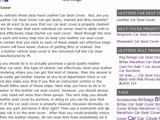 Leather Car Seat Cover