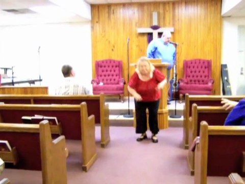 Old White Lady Dances to Gospel
