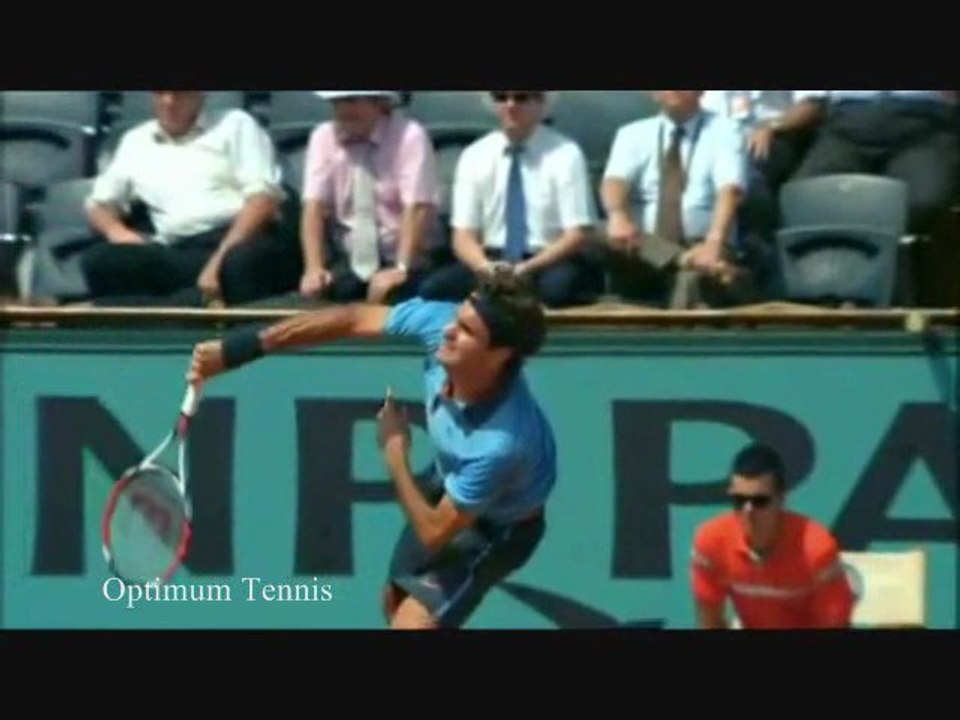 Roger Federer Serve from the Side Angle