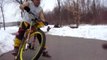 studded ice tire bike grind