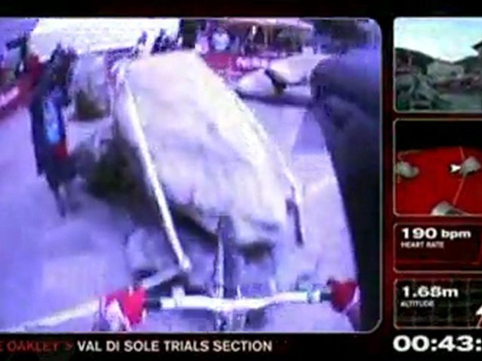 Mountain bike trail riding with Dan Oakley on the World Cup course, Val Di Sole, Italy