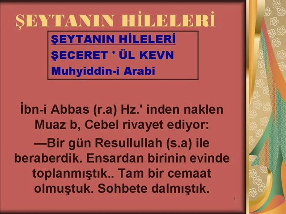seytanin hileleri