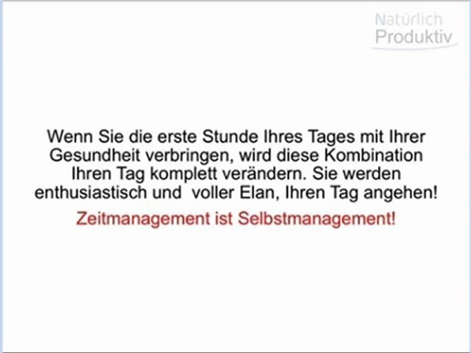 Das Gesundheits-Ritual