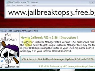 Download PS3 Jailbreak v3.56 Manager from: http://jailbreakt