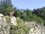 bmx 60ft cliff jump goes wrong