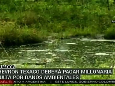 Transnacional Chevron-Texaco deberá pagar por daños ambientales en la Amazonía ecuatoriana