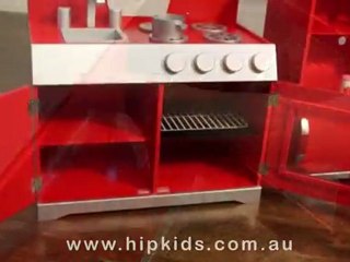 Hip Kids Retro Wooden Pretend Play Toy Kitchen