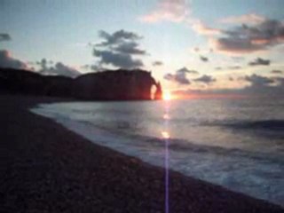 Coucher soleil sous arche Etretat A.S  Mail