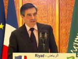 Fillon répond à la presse à Riyad