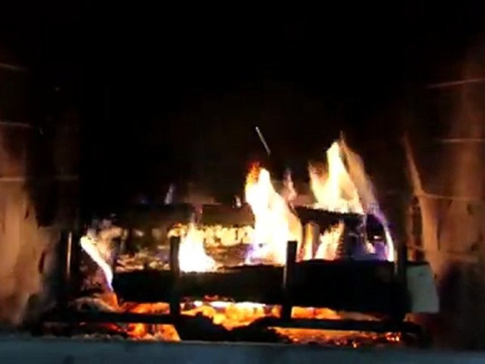 Burning Logs in Fireplace (1 hour in HD)(03s)