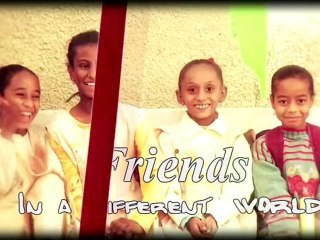 Friends living in a different world