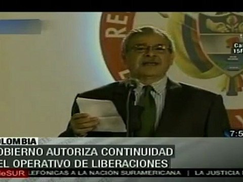 Gobierno colombiano autorizó reactivación de liberaciones