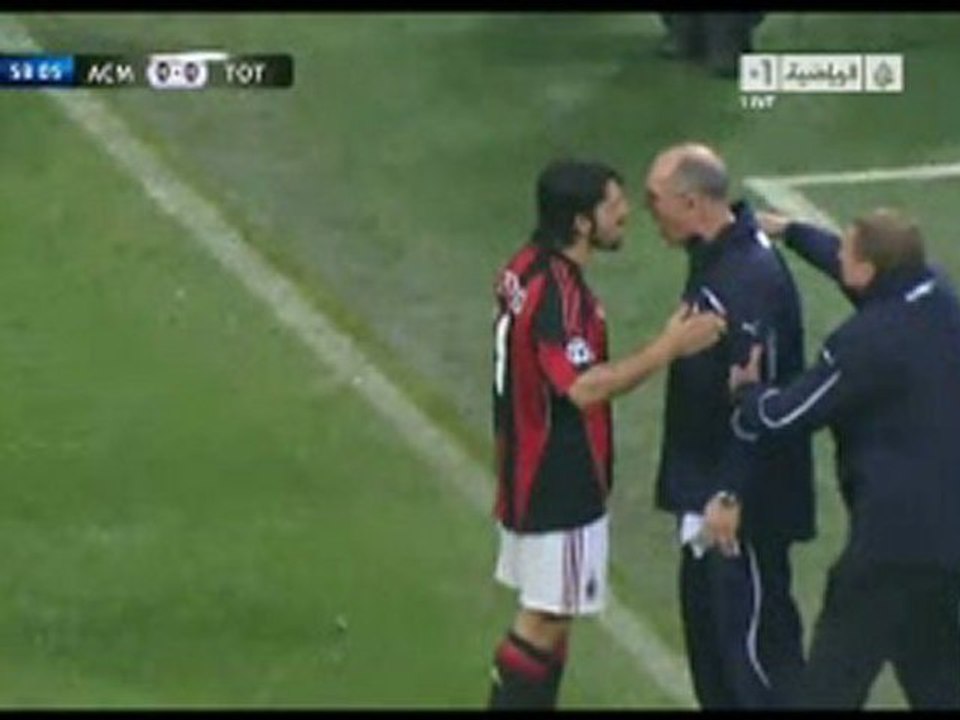 Gattuso claque l'assistant Tottenham (Ac Milan vs Tottenham)