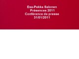 Esa-Pekka Salonen (3/10), Présences 2011